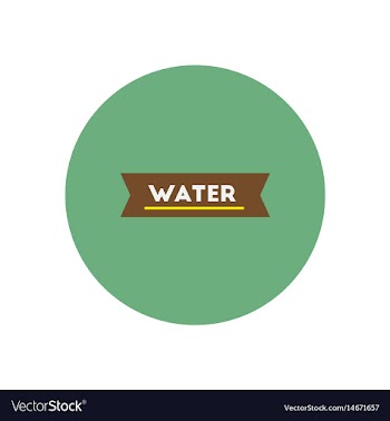 Stylish icon in color circle water text vector image