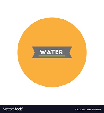 Stylish icon in color circle water text vector image
