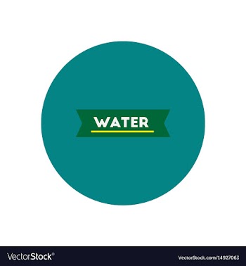 Stylish icon in color circle water text vector image