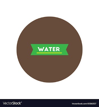 Stylish icon in color circle water text vector image
