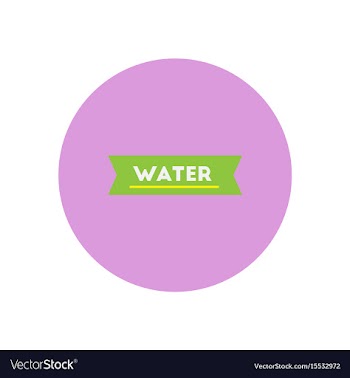 Stylish icon in color circle water text vector image
