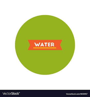 Stylish icon in color circle water text vector image