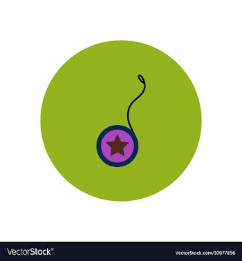 Stylish icon in color circle yo yo toy vector image