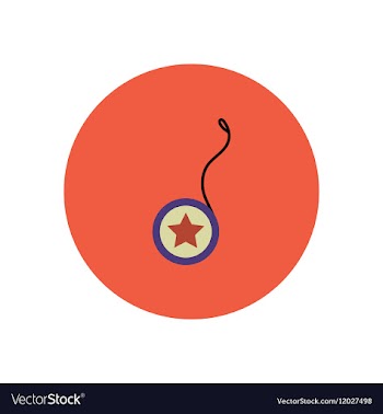 Stylish icon in color circle yo yo toy vector image