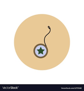 Stylish icon in color circle yo yo toy vector image