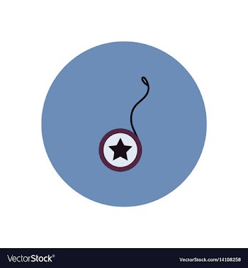 Stylish icon in color circle yo yo toy vector image