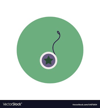 Stylish icon in color circle yo yo toy vector image