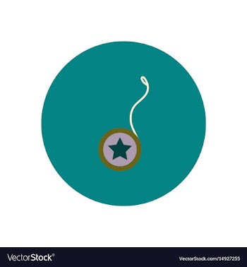 Stylish icon in color circle yo yo toy vector image