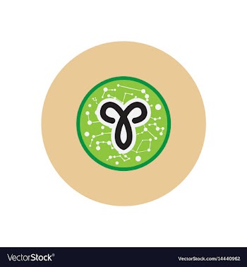 Stylish icon in color circle zodiac sign aries vector image
