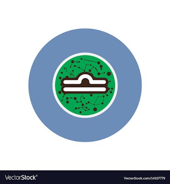 Stylish icon in color circle zodiac sign libra vector image
