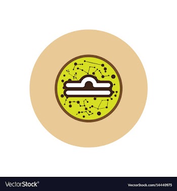 Stylish icon in color circle zodiac sign libra vector image