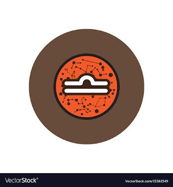 Stylish icon in color circle zodiac sign libra vector image