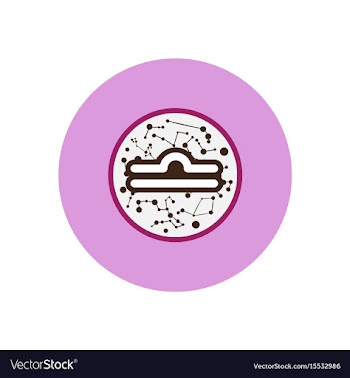 Stylish icon in color circle zodiac sign libra vector image