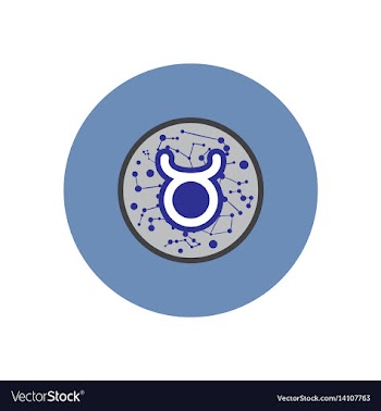 Stylish icon in color circle zodiac sign taurus vector image