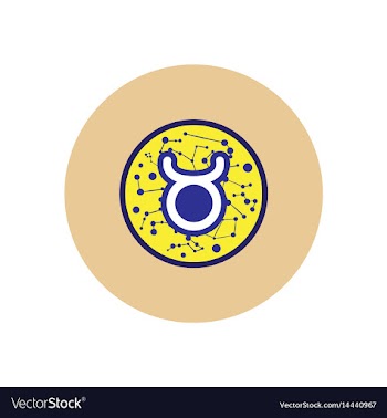 Stylish icon in color circle zodiac sign taurus vector image