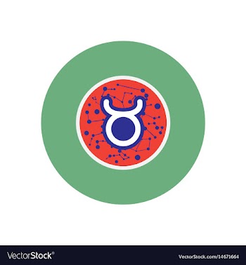 Stylish icon in color circle zodiac sign taurus vector image