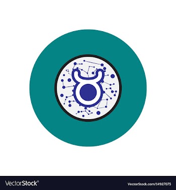 Stylish icon in color circle zodiac sign taurus vector image