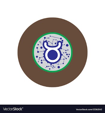 Stylish icon in color circle zodiac sign taurus vector image