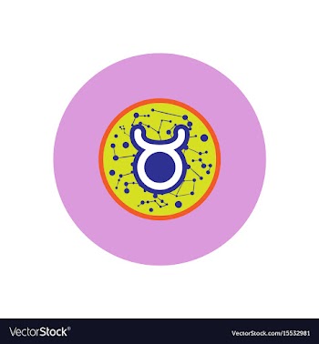 Stylish icon in color circle zodiac sign taurus vector image