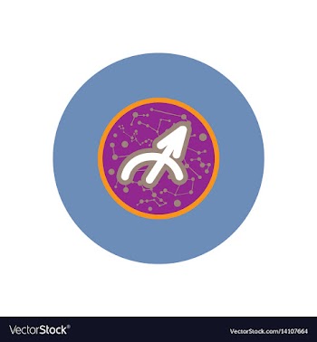 Stylish icon in color circle zodiac sign vector image