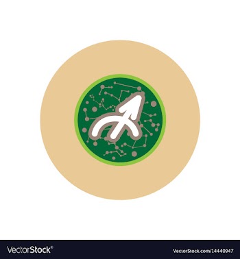 Stylish icon in color circle zodiac sign vector image