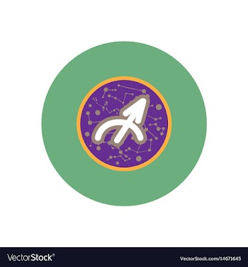Stylish icon in color circle zodiac sign vector image