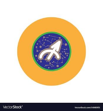 Stylish icon in color circle zodiac sign vector image