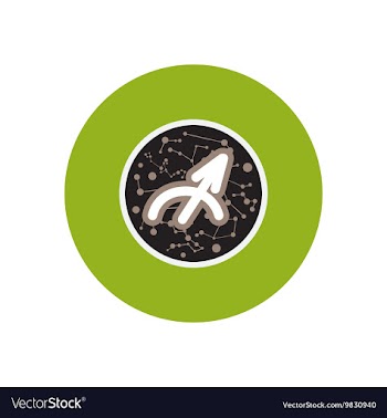 Stylish icon in color circle Zodiac sign vector image