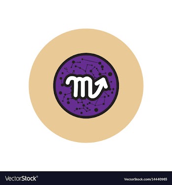 Stylish icon in color circle zodiac signs scorpio vector image