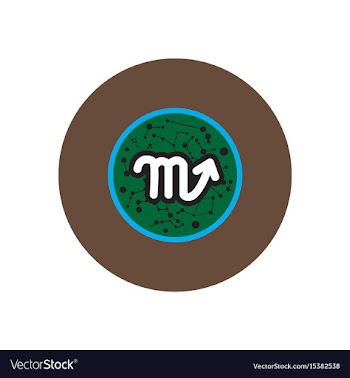 Stylish icon in color circle zodiac signs scorpio vector image