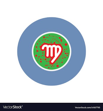 Stylish icon in color circle zodiac signs virgo vector image