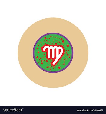 Stylish icon in color circle zodiac signs virgo vector image