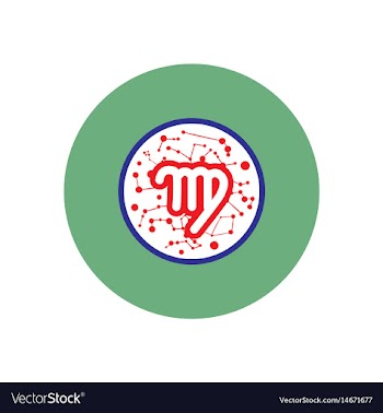 Stylish icon in color circle zodiac signs virgo vector image