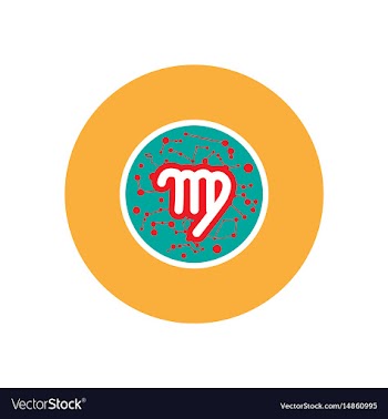 Stylish icon in color circle zodiac signs virgo vector image