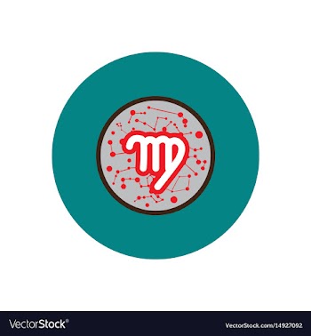 Stylish icon in color circle zodiac signs virgo vector image