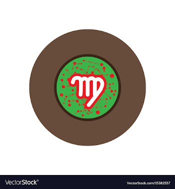 Stylish icon in color circle zodiac signs virgo vector image