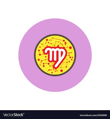 Stylish icon in color circle zodiac signs virgo vector image