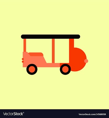 Stylish icon in flat style excursion car vector image