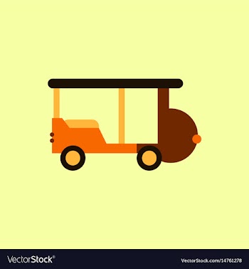 Stylish icon in flat style excursion car vector image