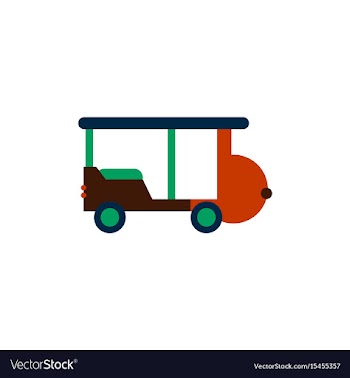 Stylish icon in flat style excursion car vector image