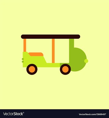 Stylish icon in flat style excursion car vector image