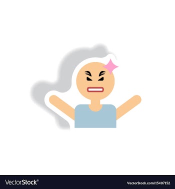 Stylish icon in label tag sticky man headache vector image