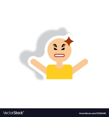 Stylish icon in label tag sticky man headache vector image
