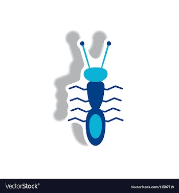 Stylish icon in paper sticker style ant insect vector image
