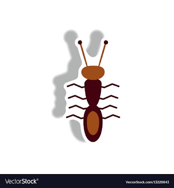 Stylish icon in paper sticker style ant insect vector image
