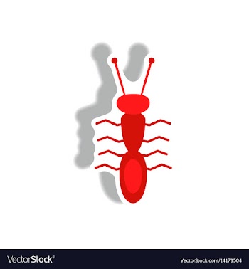 Stylish icon in paper sticker style ant insect vector image