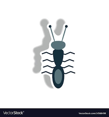 Stylish icon in paper sticker style ant insect vector image