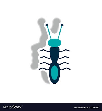 Stylish icon in paper sticker style ant insect vector image