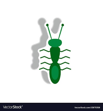 Stylish icon in paper sticker style ant insect vector image