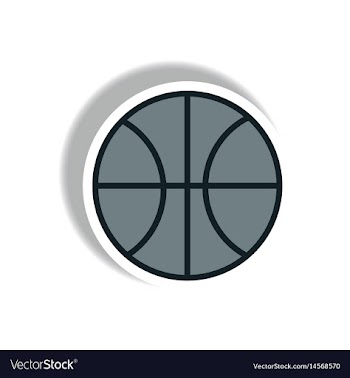 Stylish icon in paper sticker style basketball vector image